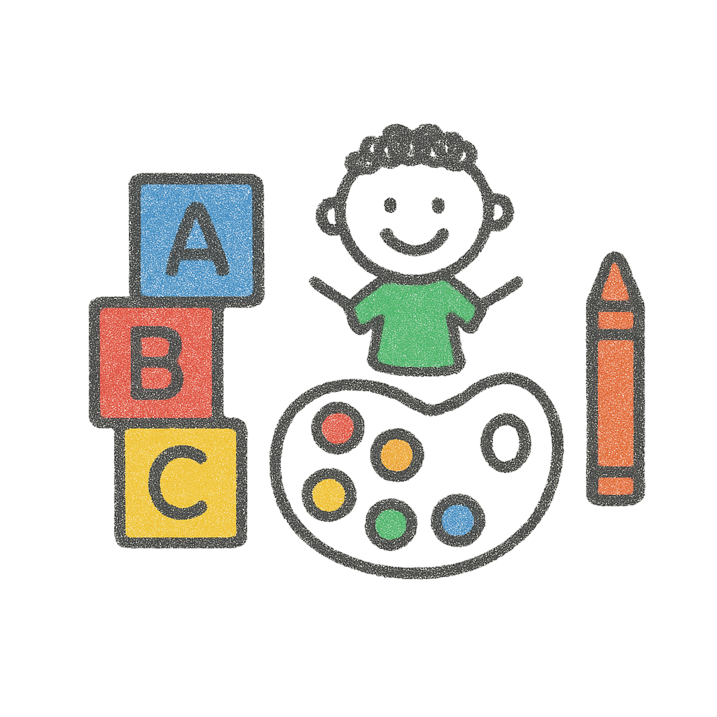 Graphic for age appropriate educational activities.